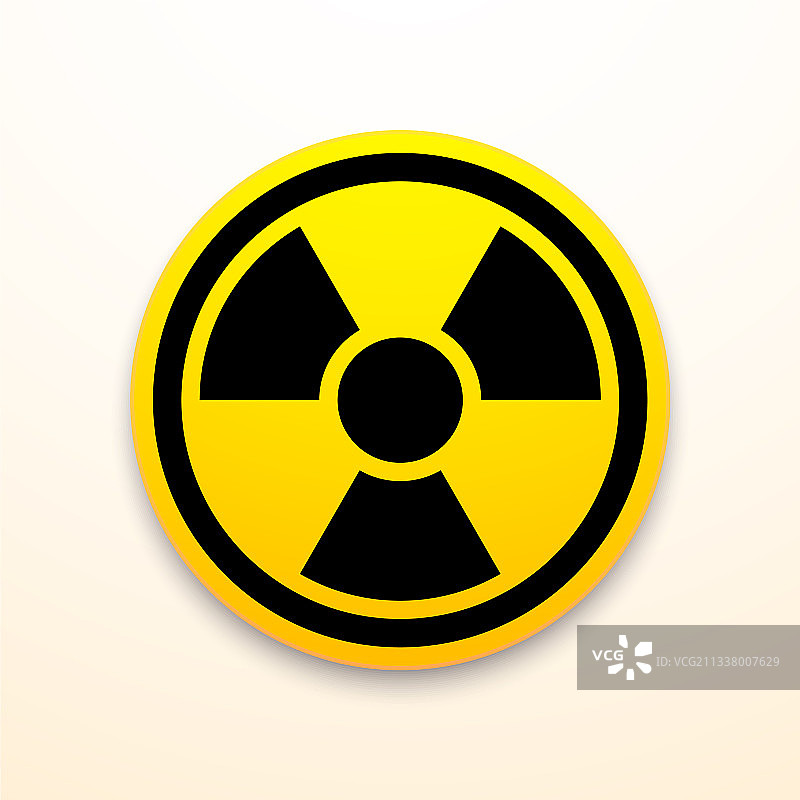 黄色和黑色辐射标志图片素材