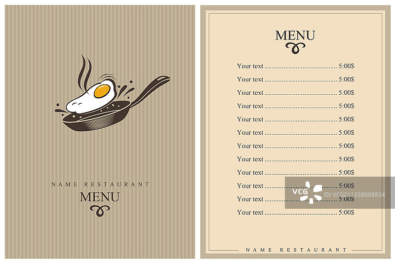 餐厅的菜单设计图片素材