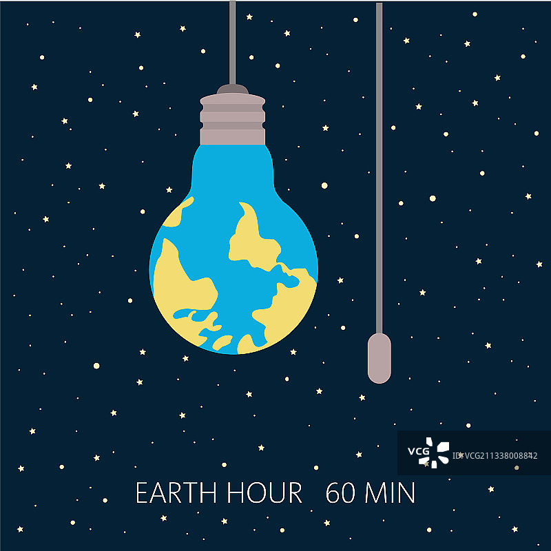 地球一小时我们的星球生态概念图片素材