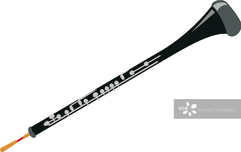 白色背景上的双簧管图片素材