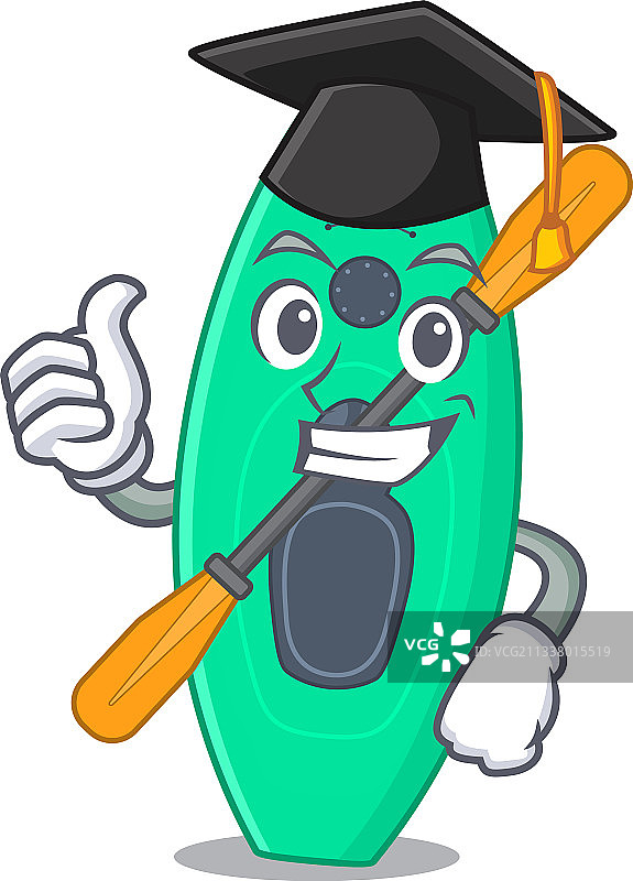 戴帽子的卡通独木舟图案设计图片素材