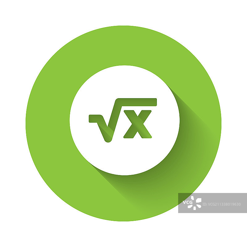 带有白色平方根x符号的字形图标图片素材