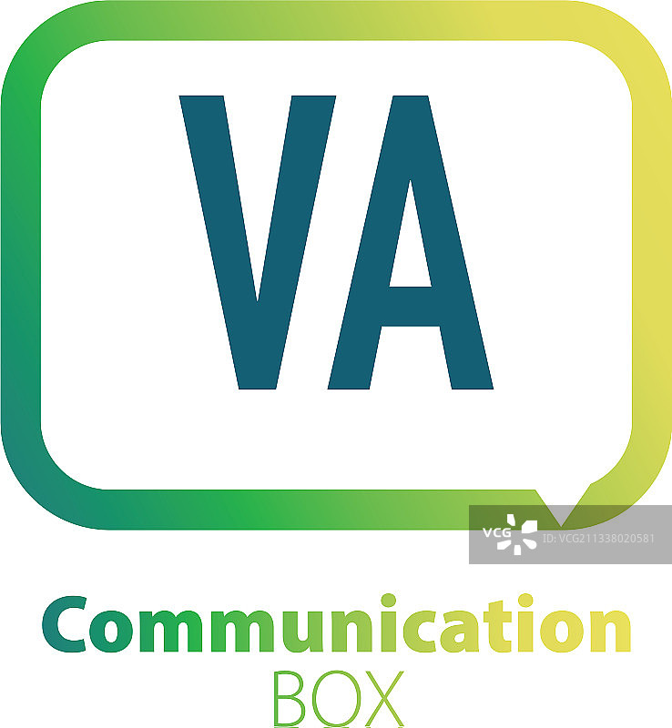 字母va通信盒标志设计图片素材