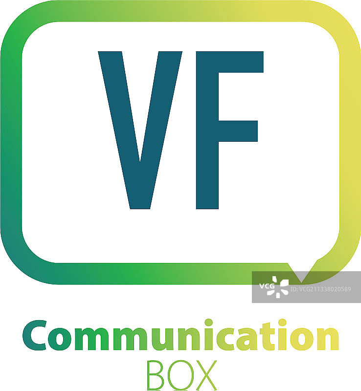 VF字母通信盒子logo设计图片素材