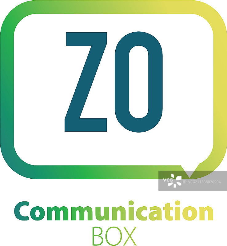 首字母ZO通信框标志设计图片素材