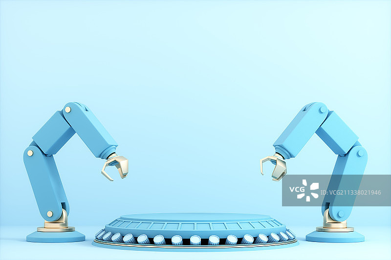 3D渲染的几何图形场景图图片素材