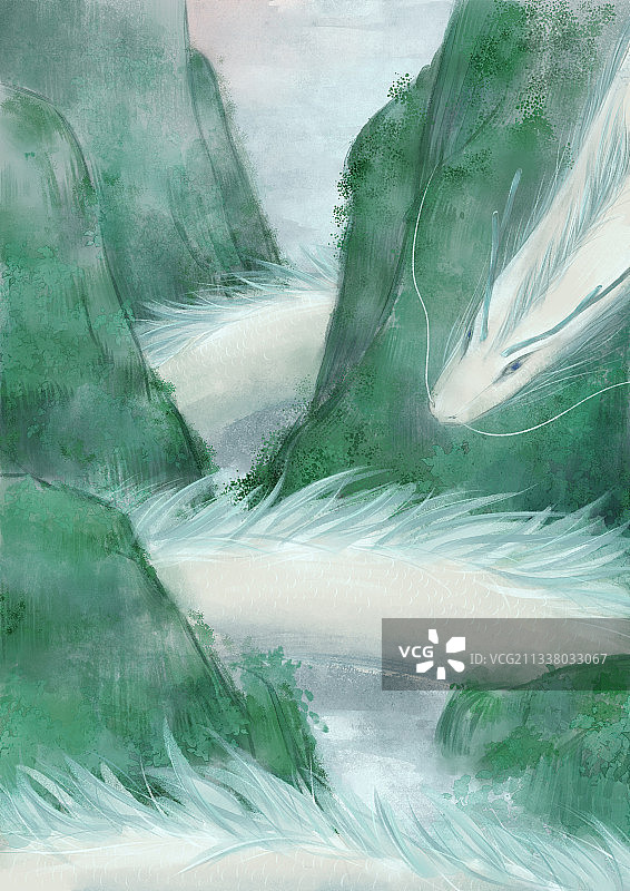 山涧神隐现图片素材