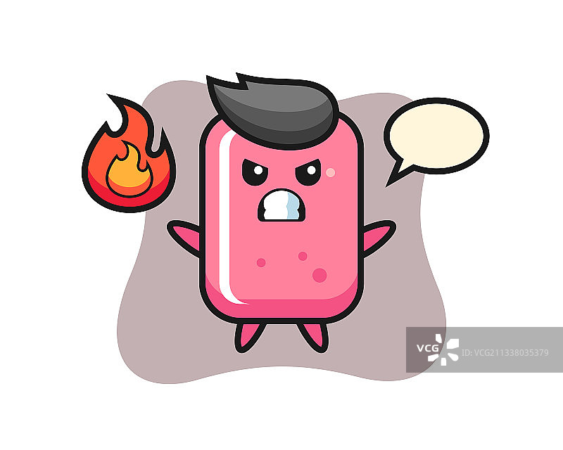 愤怒的泡泡糖卡通人物图片素材