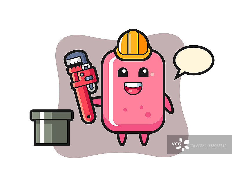 卡通角色泡泡糖水管工图片素材