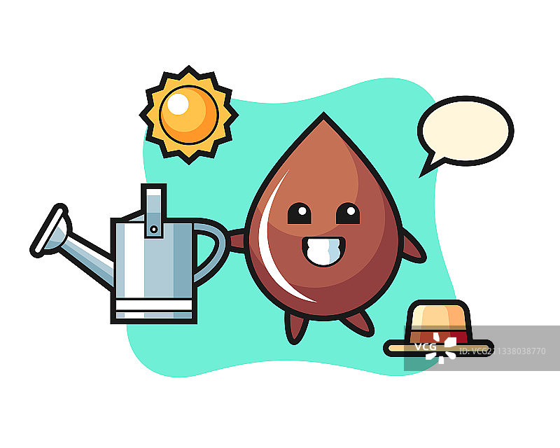 卡通人物巧克力滴图片素材