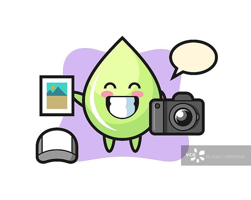 甜瓜汁摄影师吉祥物图片素材