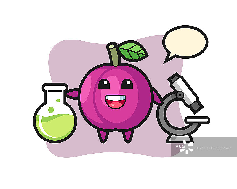 李子科学家吉祥物角色图片素材
