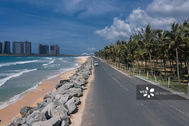 航拍万宁日月湾图片素材