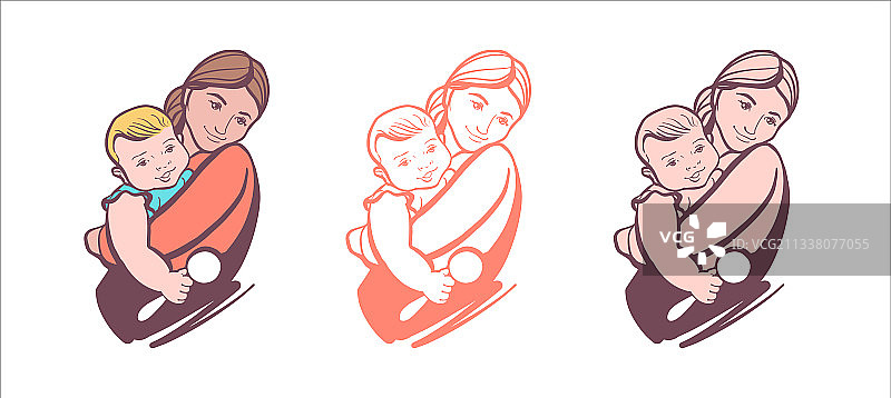 母亲节快乐素描图案图片素材