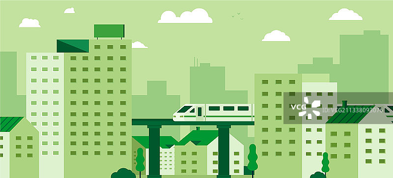 城市高楼大厦景观地铁图片素材