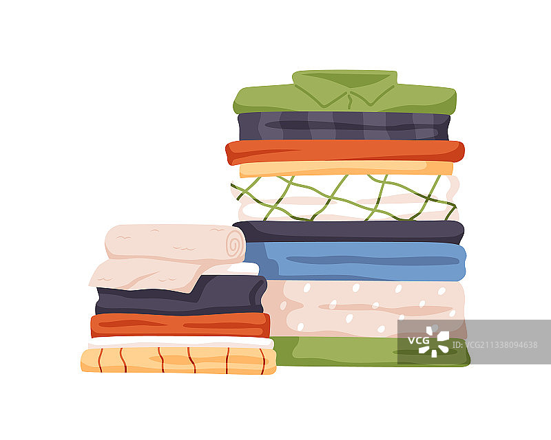 整洁的衣物堆图片素材