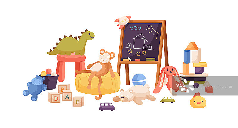 儿童玩具粉笔黑板图片素材