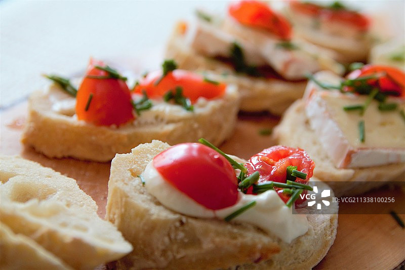 切菜板上食物的特写图片素材