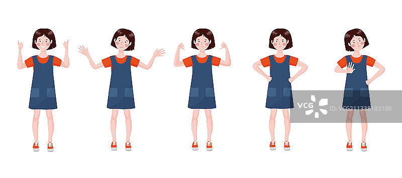 有不同情绪的少女图片素材