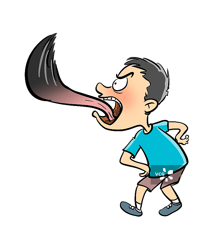 污蔑造谣的舌头图片素材