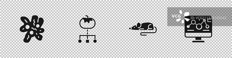 转基因食品实验细胞套装图片素材