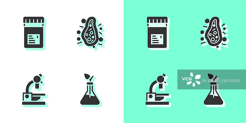 植物育种添加剂显微镜玻璃罐素材图片素材