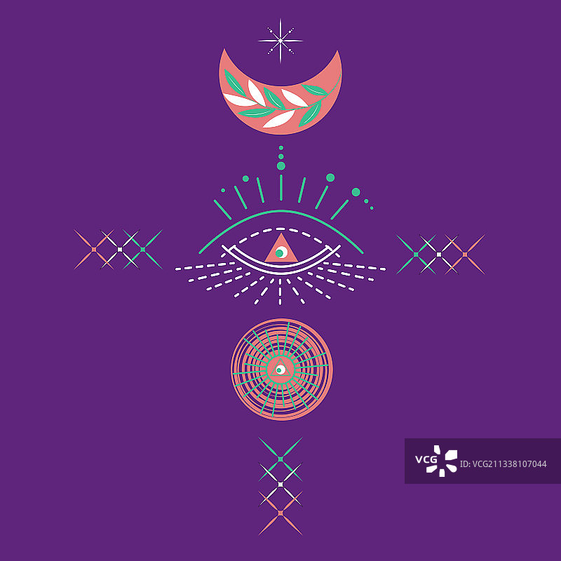 神秘符号开启第三只眼灵魂图片素材