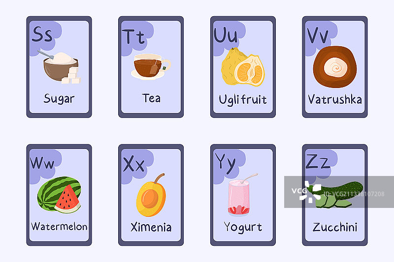 彩色字母S T U V W X Y Z图片素材