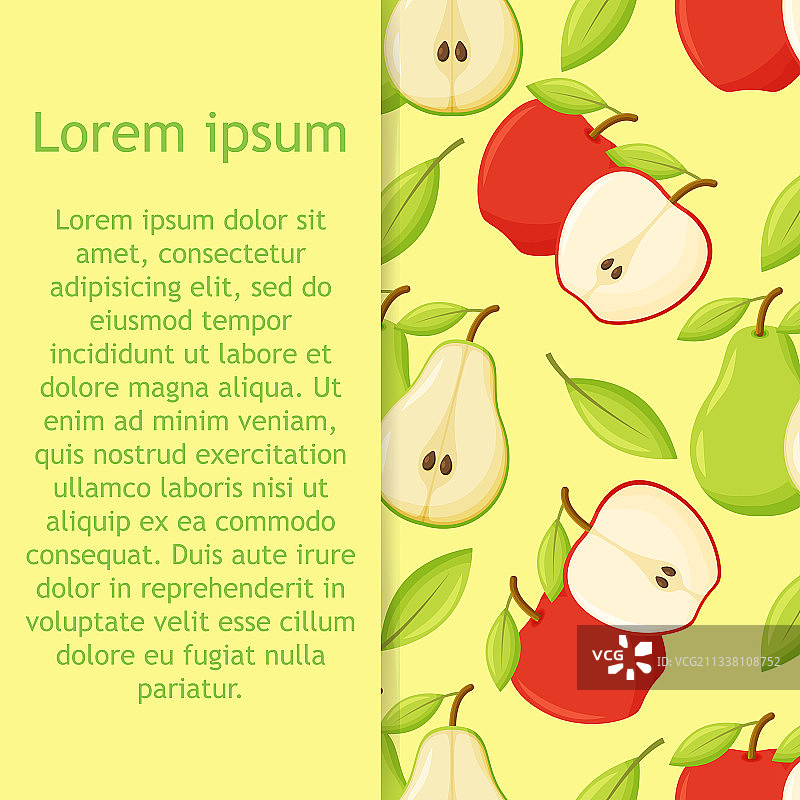 苹果和梨的无缝图案背景图片素材