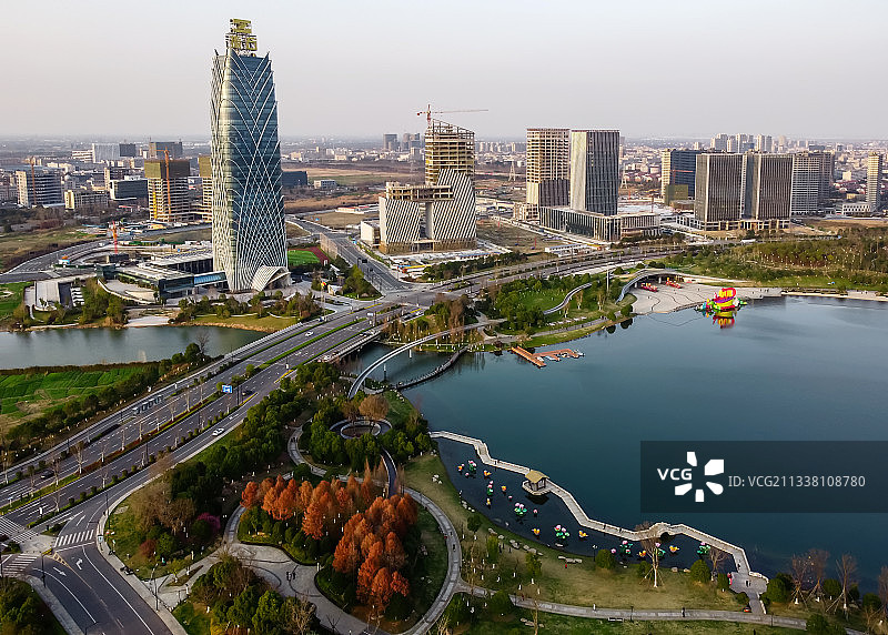 浙江省桐乡市凤凰湖图片素材