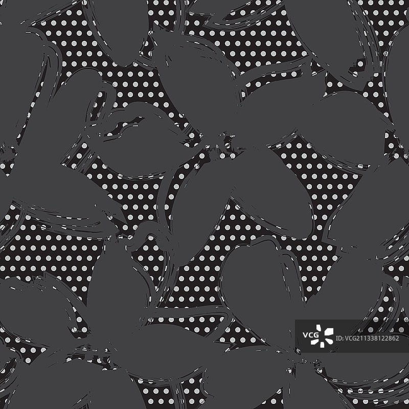 黑白植物热带花卉图案图片素材