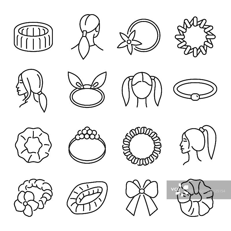 发带系列图标图片素材