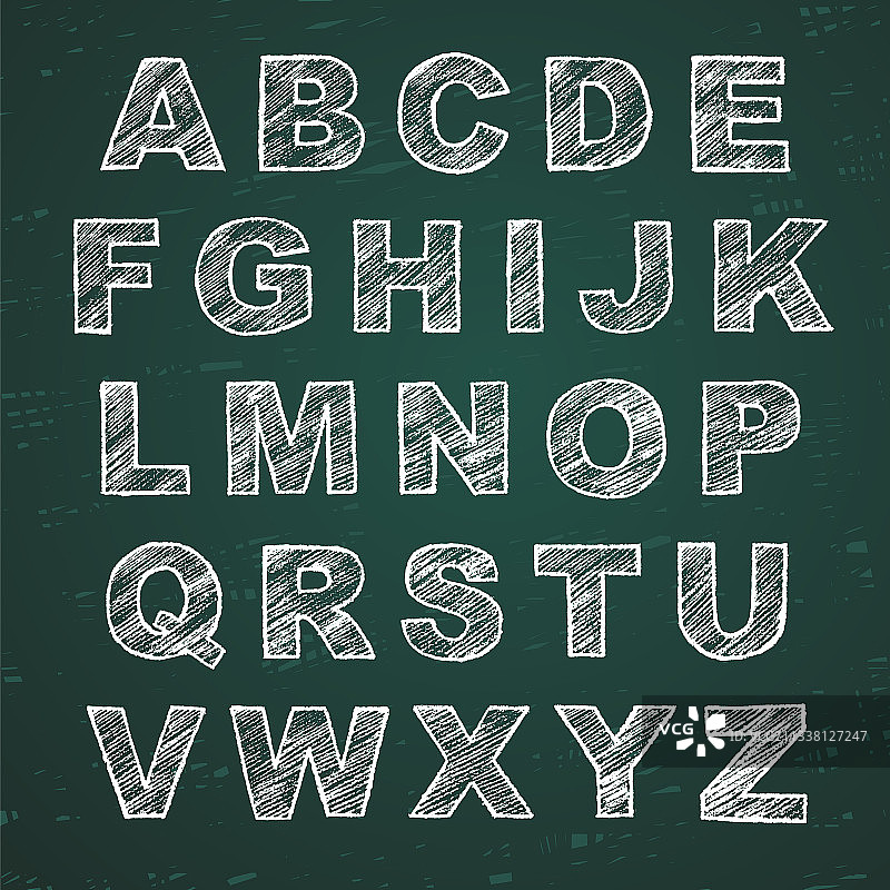 手绘字母书法粉笔字体图片素材