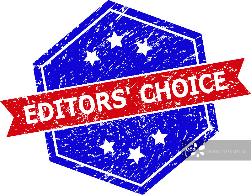 不干净的六边形双色编辑选择印章图片素材