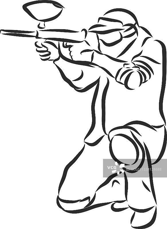 极限运动彩弹玩家背景绘画图片素材