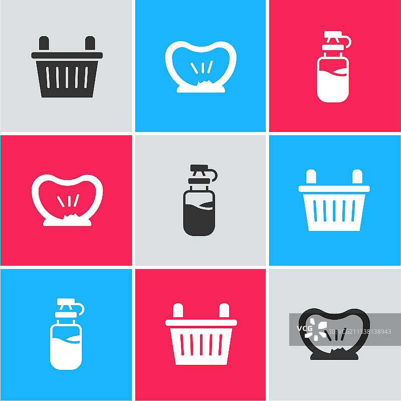 自行车篮、轮胎穿孔和运动装备图片素材