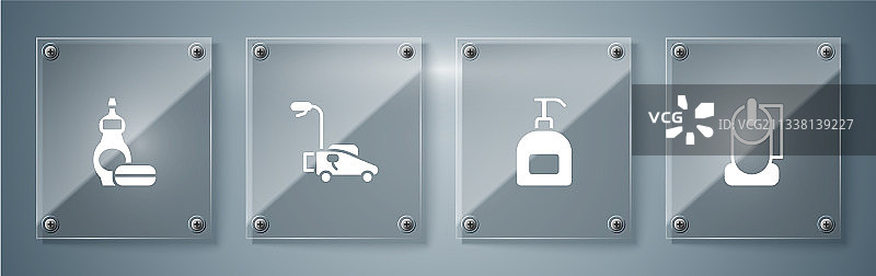 卷纸瓶装液体肥皂草坪套装图片素材