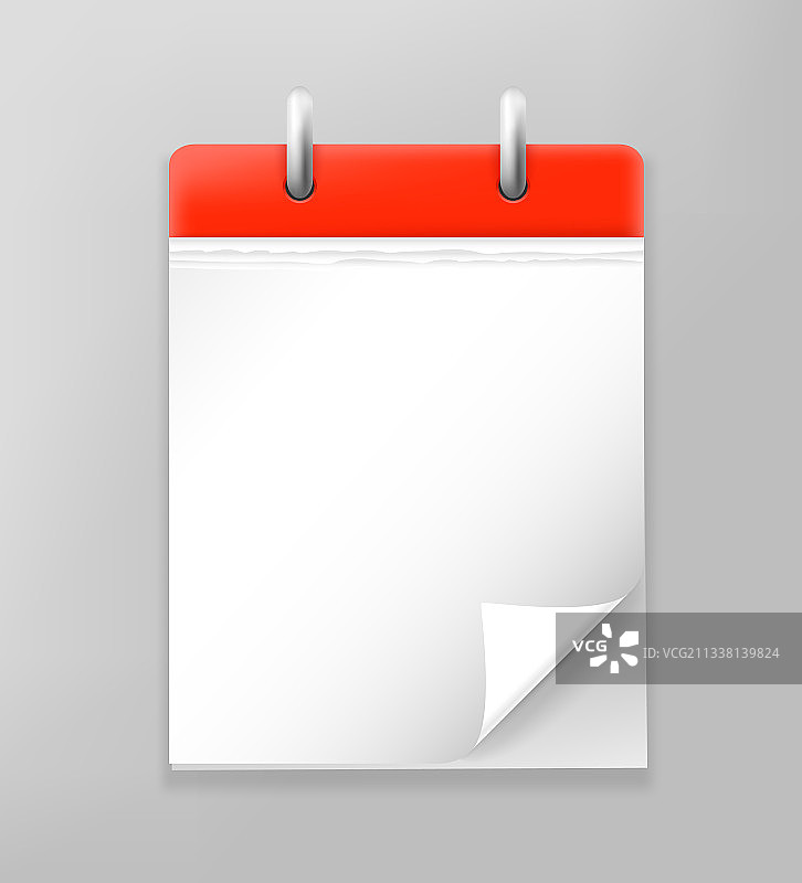 带空白页面的纸质日历模型图片素材