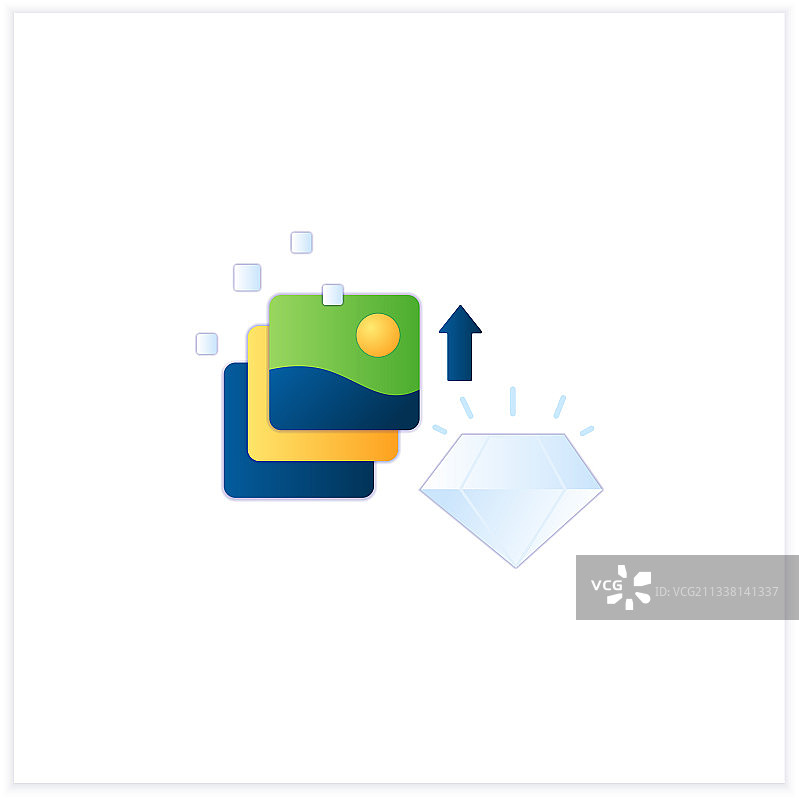 扁平风格数字艺术图标图片素材