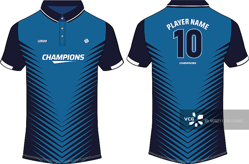 运动Polo衫球衣设计模板图片素材