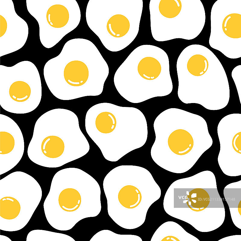 炒鸡蛋无缝图案图片素材