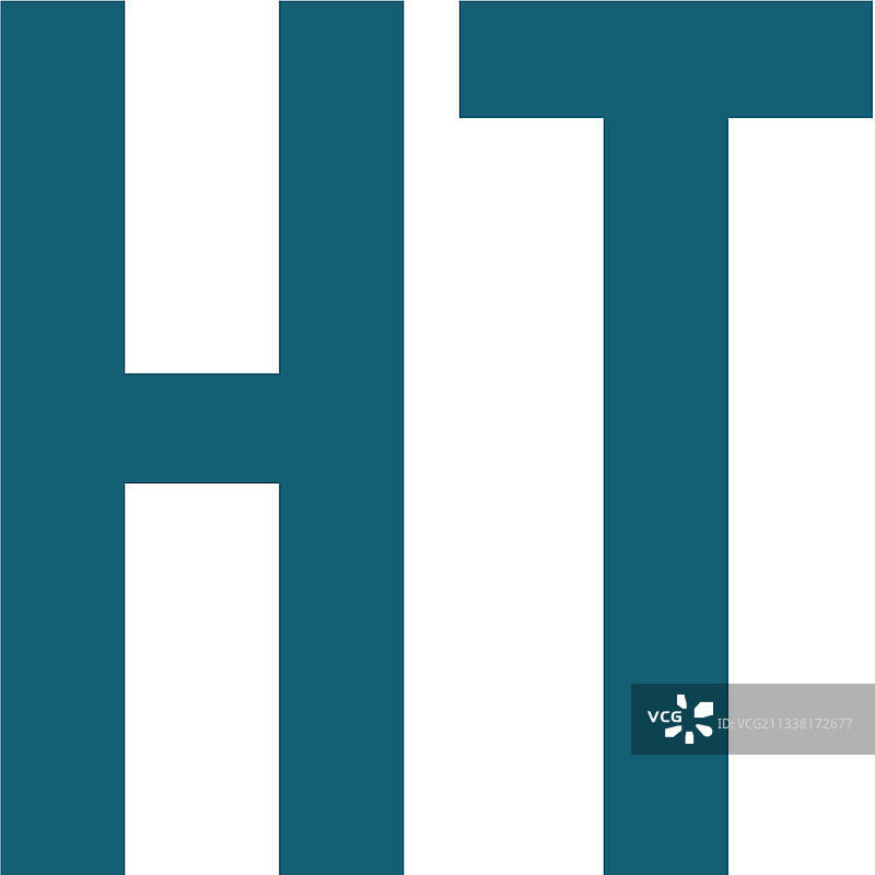 字母HT手部盾牌安全logo图片素材