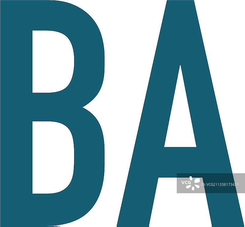 字母BA手形盾牌安全标志图片素材