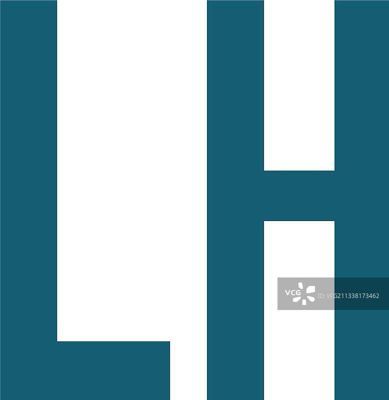 字母LH手盾安全logo图片素材