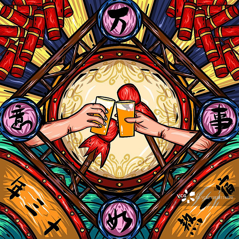 年三十 熬一宿图片素材