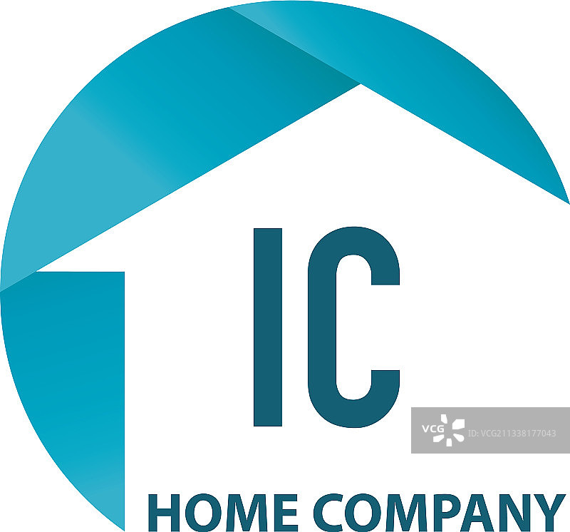 字母IC家居或房产标志设计图片素材