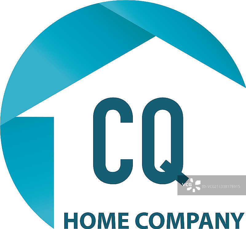 字母CQ房屋或地产logo设计图片素材