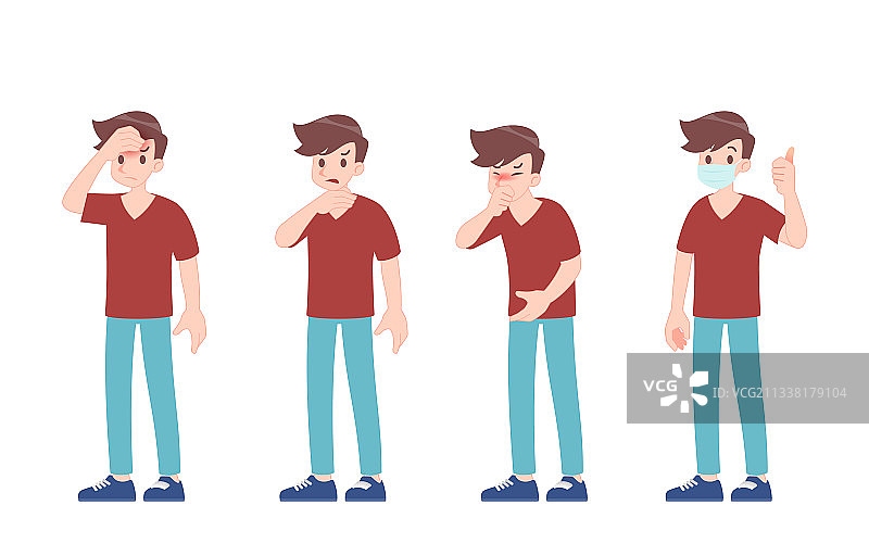 病毒感染疾病症状图片素材