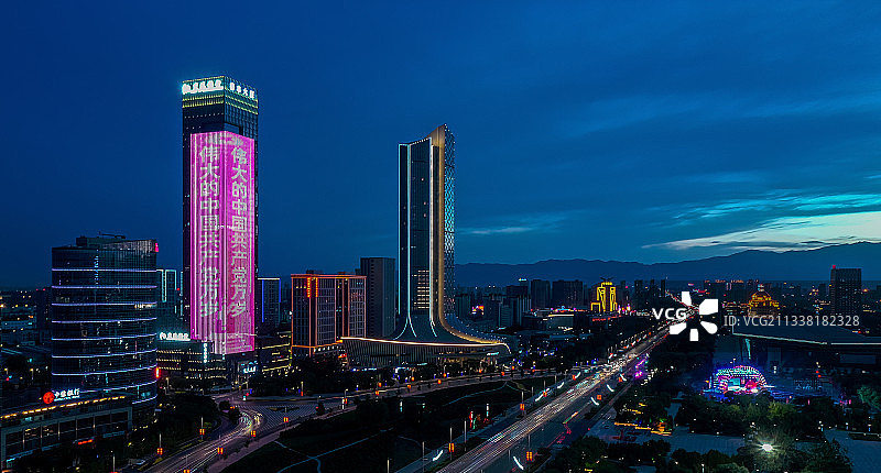 2021银川之夜图片素材