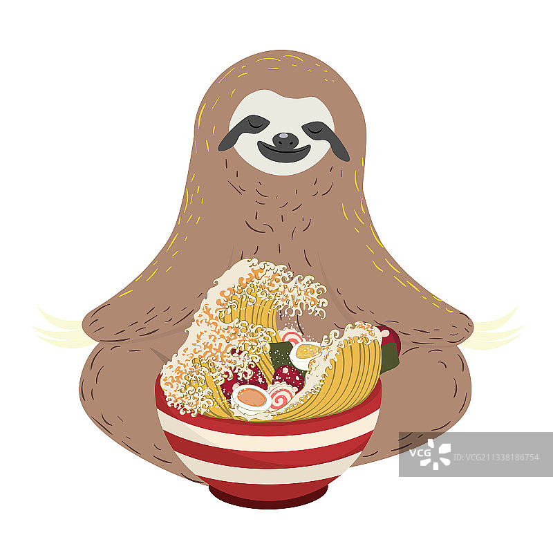 树懒和拉面图片素材